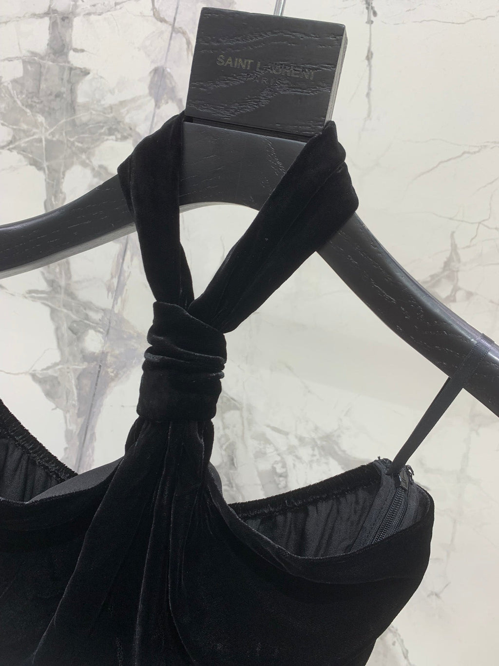 YSL 25S VELVET HALTER TOP STYLE 129