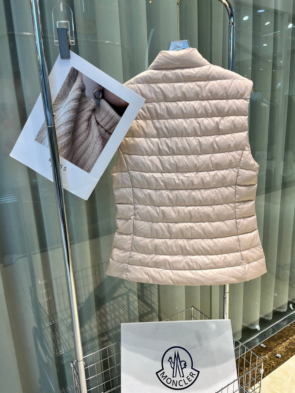 MONCLER 25S DOWN VEST IN BEIGE 009