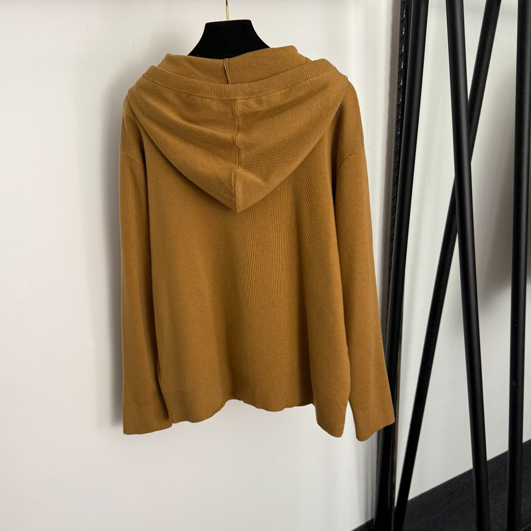 MAX MARA 25S HOODED LONG-SLEEVE KNIT SWEATSHIR 049